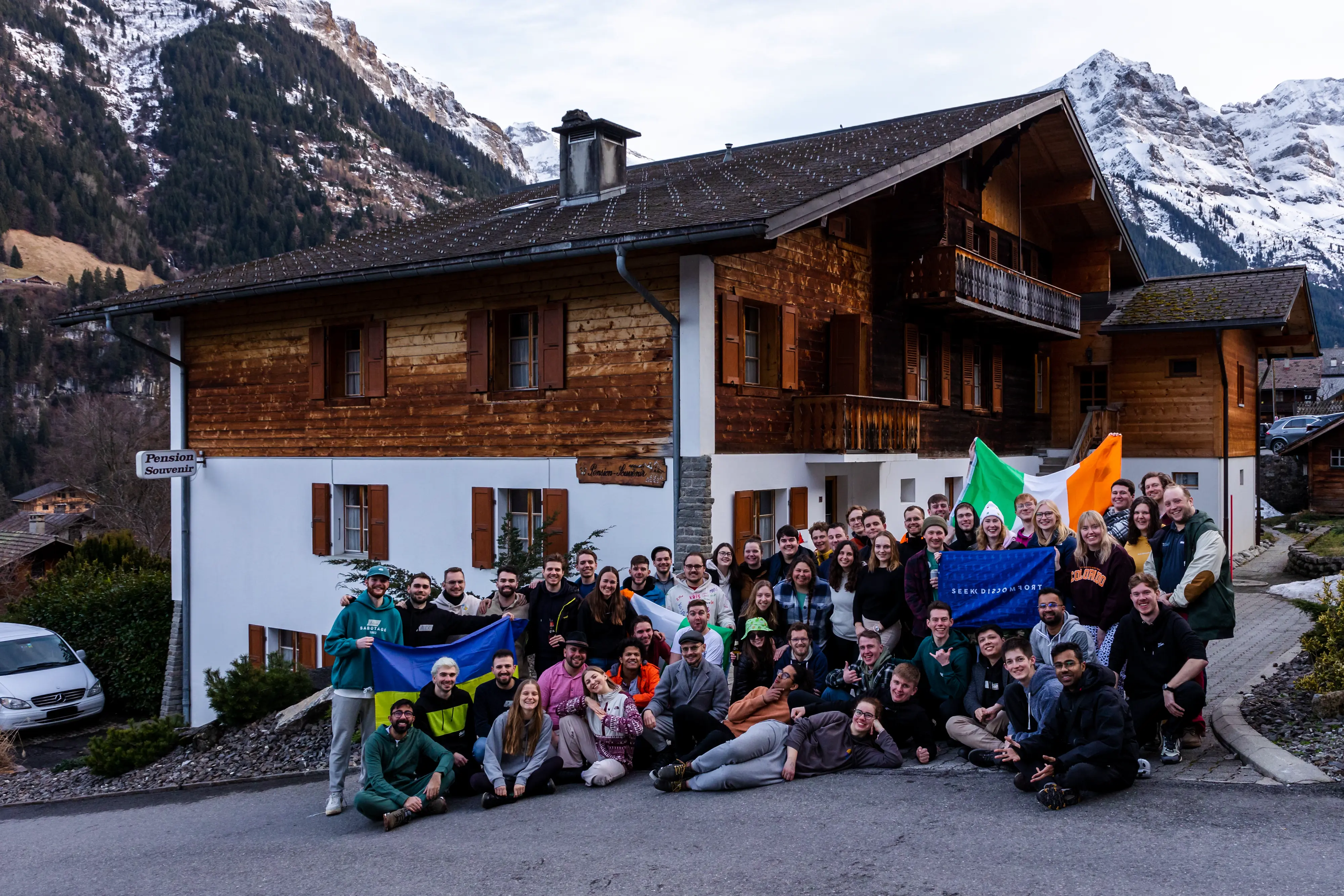 55 friends conquering Portes du Soleil together ⛷️