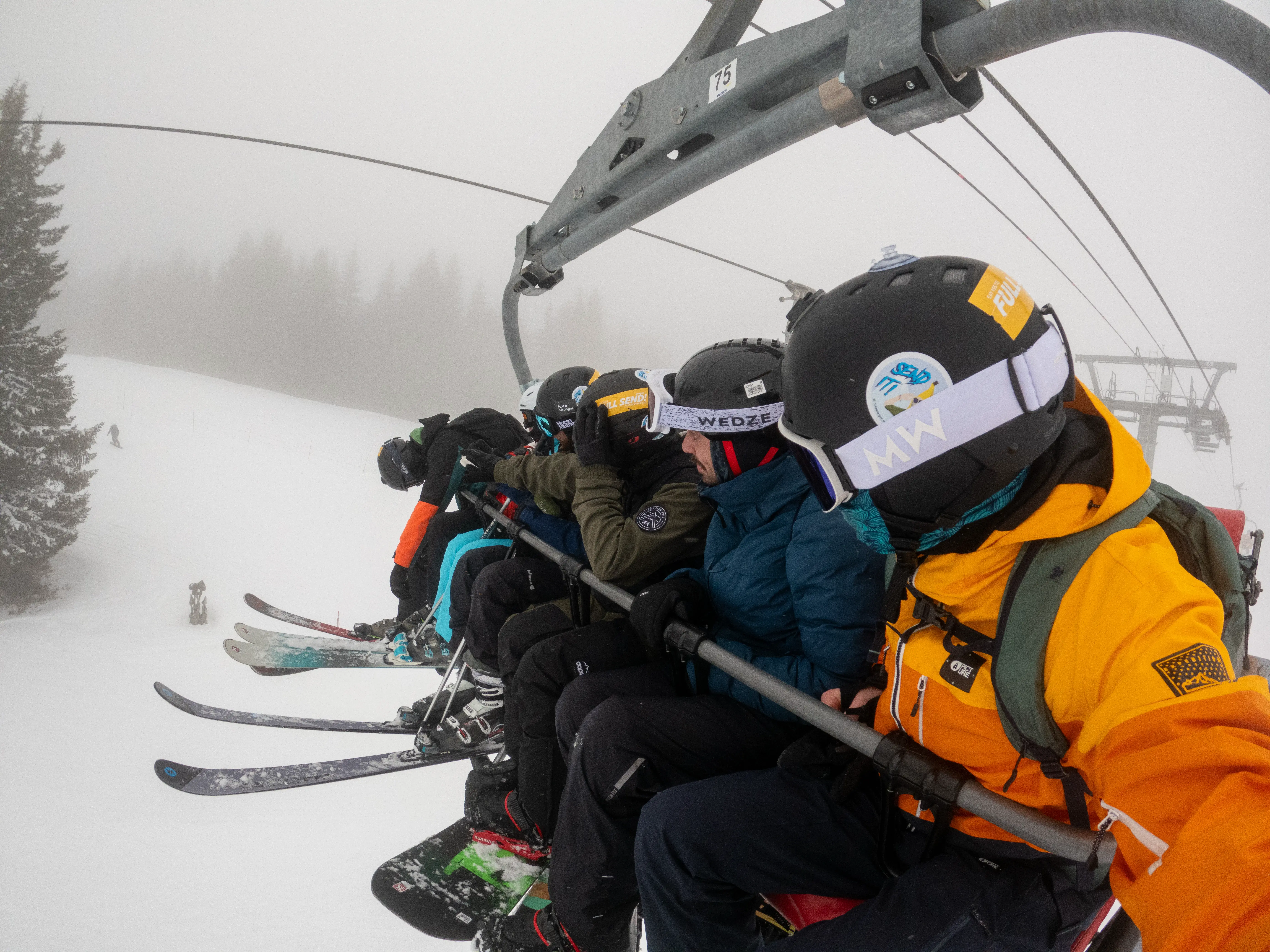 The fun continued on the slopes and the weather didnt matter