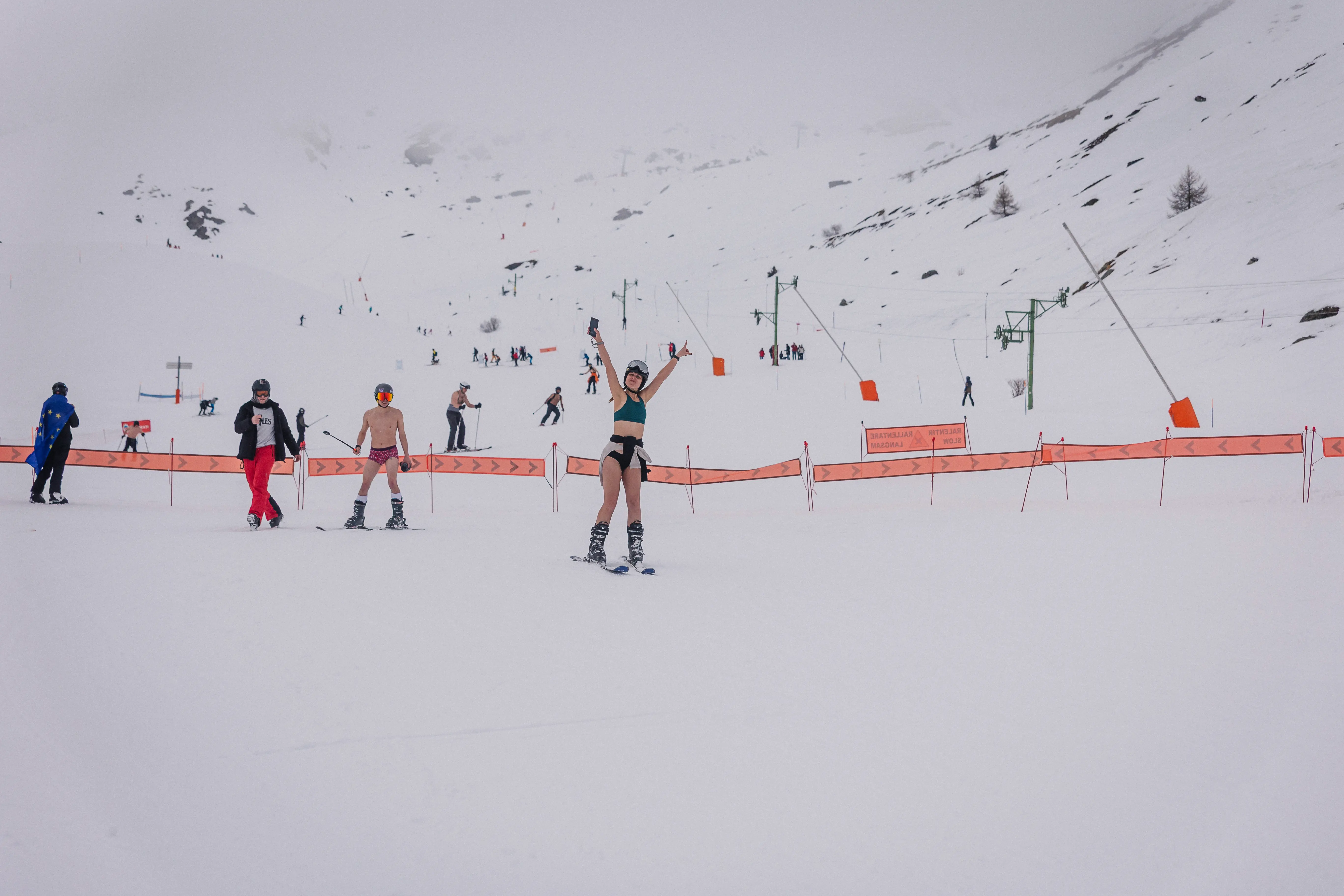 The legendary mountain undie run in fresh snow Mountain Undie Run 2025