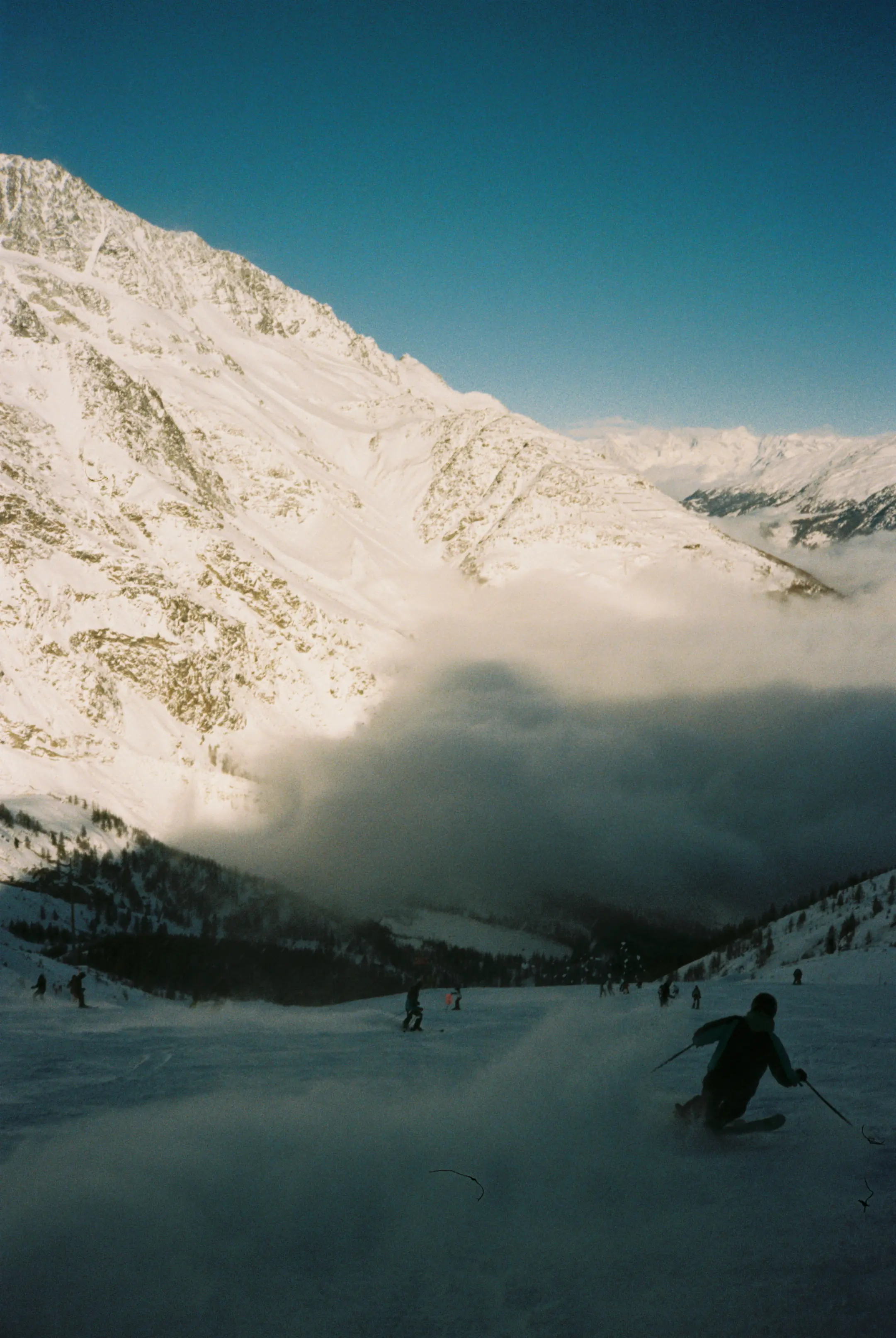 High elevation glacier slopes at 3,600m overlooking 18 peaks 🏔️